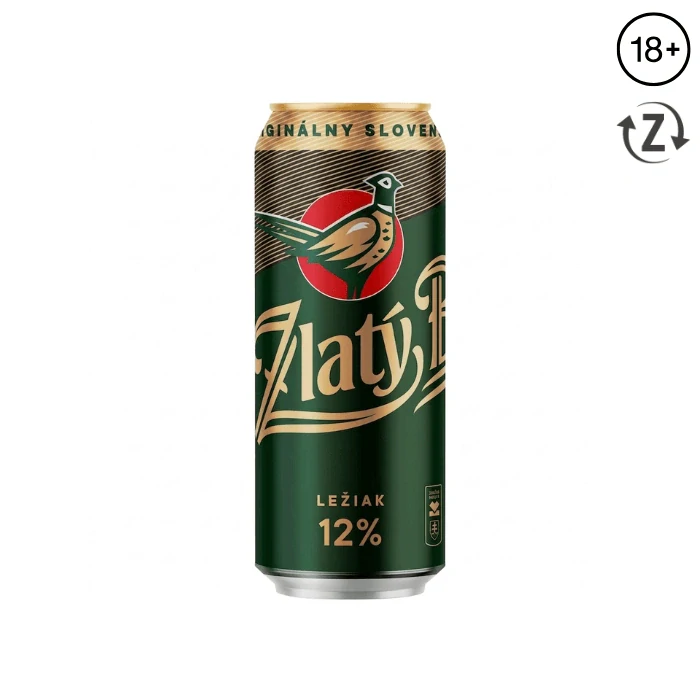 Zlatý Bažant 12% svetlý ležiak 500 ml (plechovka)