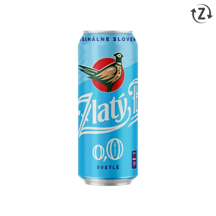 Zlatý Bažant 0,0% svetlé nealkoholické pivo 500 ml (plechovka)