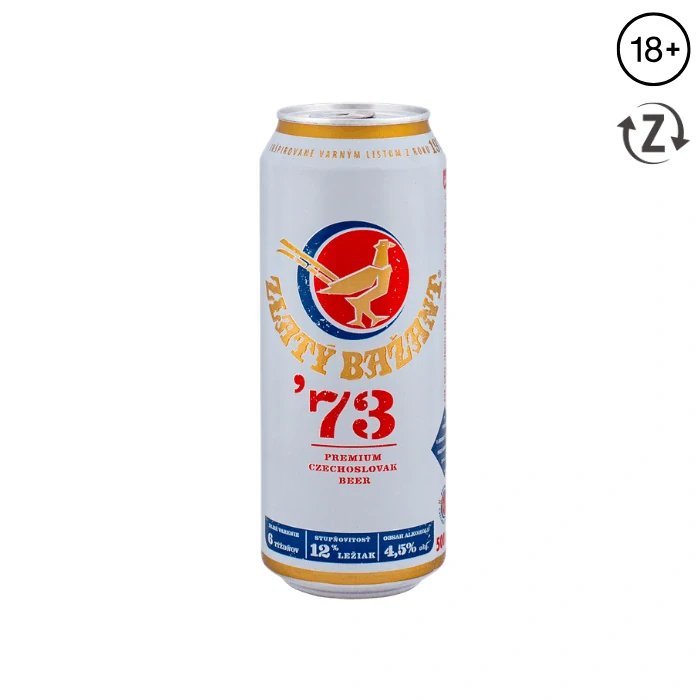 Zlatý Bažant '73 svetlý ležiak 500 ml (plechovka)