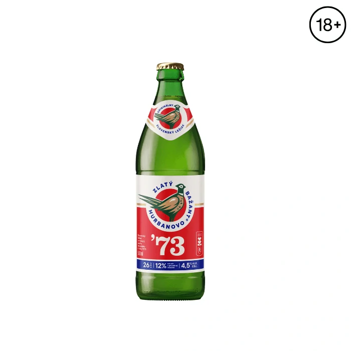 Zlatý Bažant '73 svetlý ležiak 500 ml (fľaša)