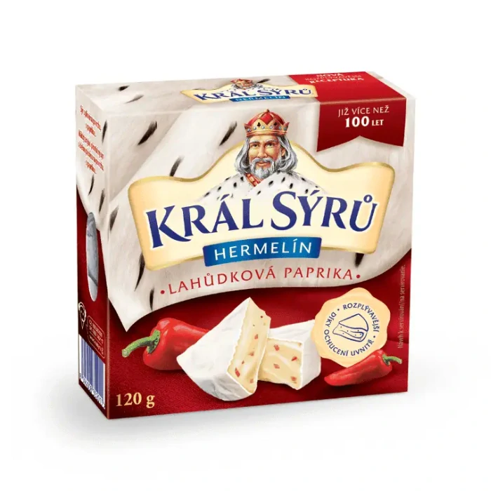 Král sýrů Hermelín lahôdková paprika 120 g