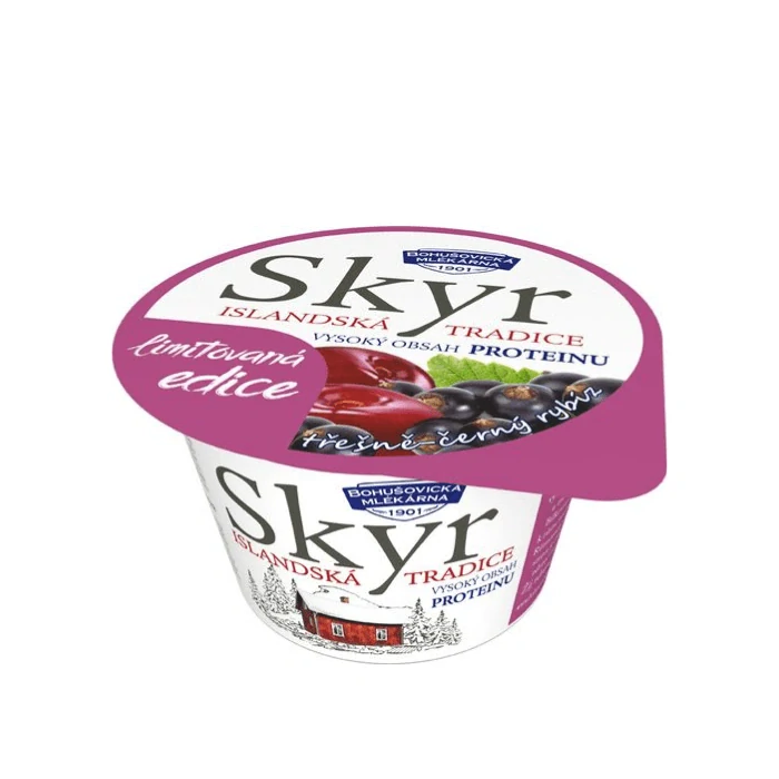 BOHUŠOVICKÁ Skyr čerešňa-čierna ríbezľa 130 g