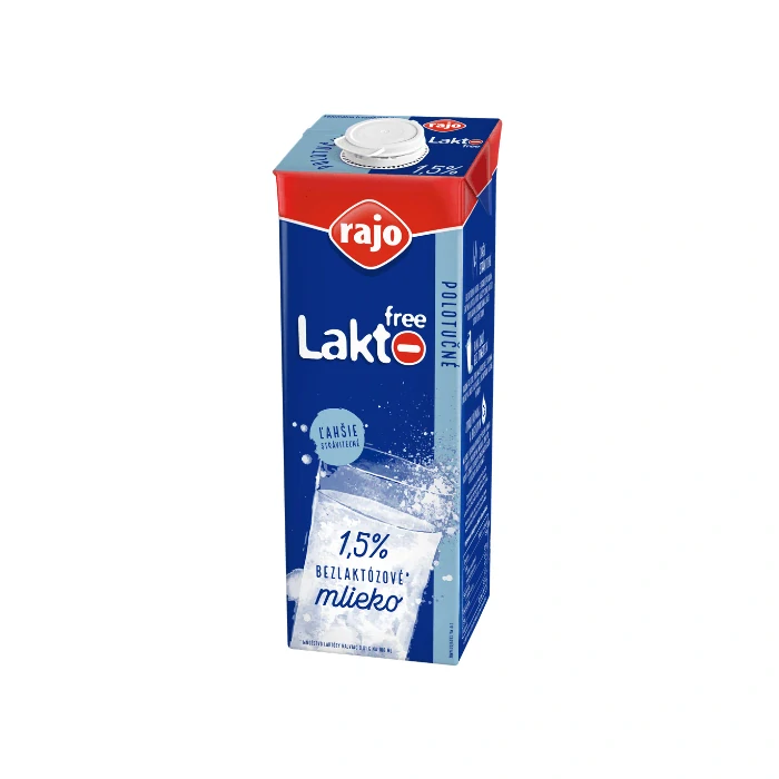 rajo Mlieko Lakto free bezlaktózové UHT 1,5 % 1 l