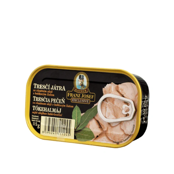 FRANZ JOSEF Treščia pečeň v oleji s bobk. listom 115 g