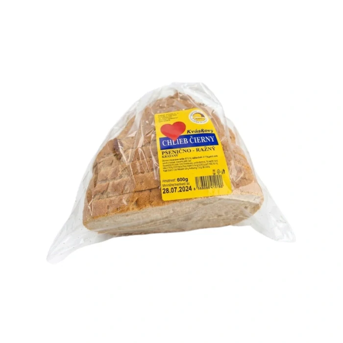 CHLIEB ČIERNY Pšenično-ražný krájaný 600g