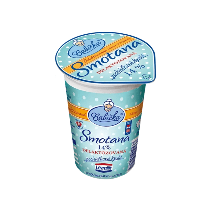 Levmilk Babička Delaktózovaná kyslá smotana 14 % 200 g