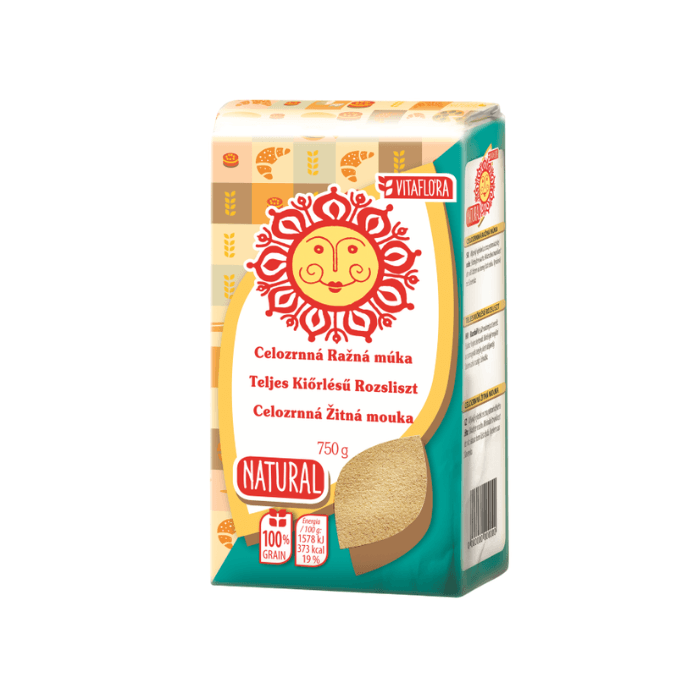 VITAFLORA celozrnná ražná múka 1 kg