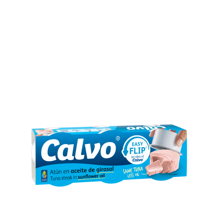 CALVO Tuniak v slnečnicovom oleji 3 x 65 g