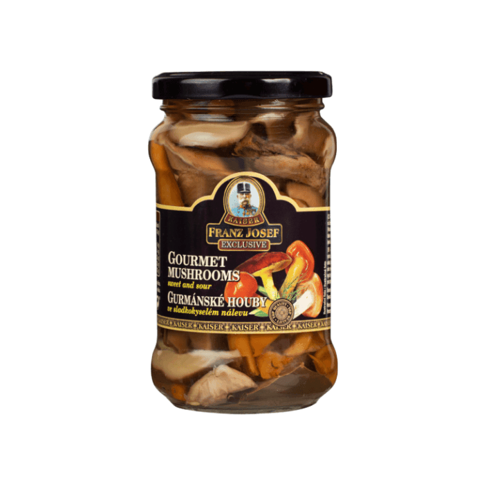 FRANZ JOSEF Gurmánske huby v sladkokyslom náleve 314 ml