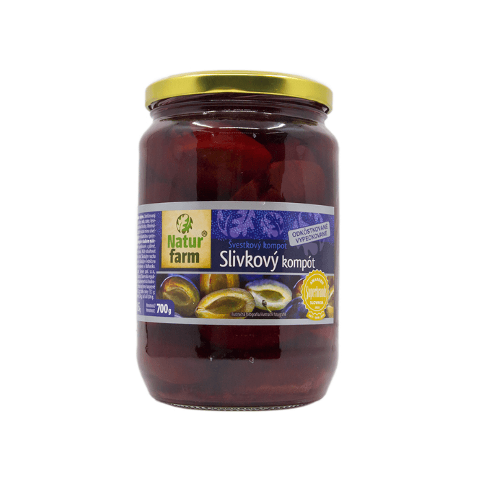 NATUR FARM Slivky polené kompót 710 g
