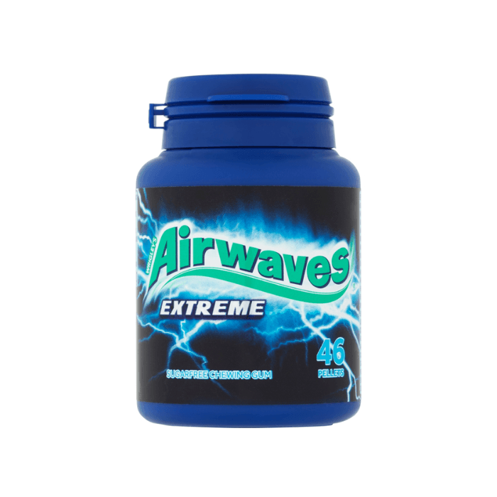 Airwaves Extreme žuvačky eukalyptus 64 g dóza