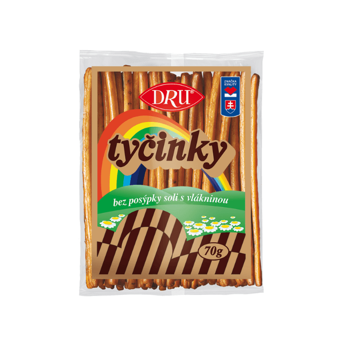 DRU Tyčinky bez soli s vlákninou 70 g