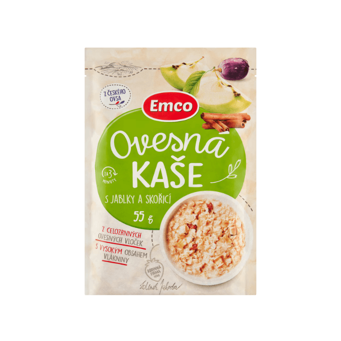 Emco Ovsená kaša jablko a škorica 55 g