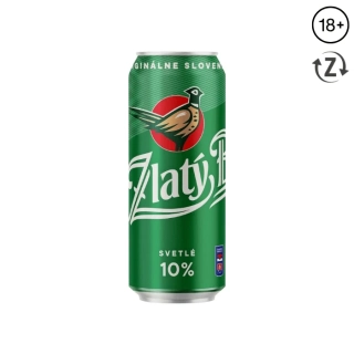 Zlatý Bažant 10% svetlé výčapné pivo 500 ml (plechovka)