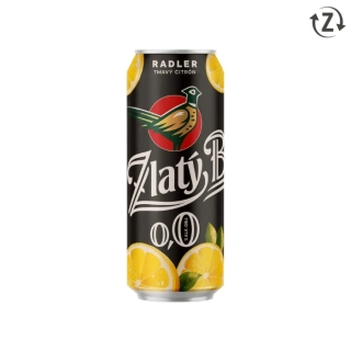 Zlatý Bažant Radler 0,0% Tmavý citrón 500 ml (plechovka)