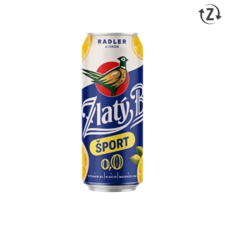 Zlatý Bažant Radler 0,0% Šport Citrón 500 ml (plechovka)