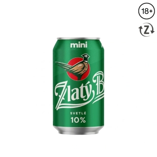 Zlatý Bažant 10% svetlé výčapné pivo 330 ml (plechovka)