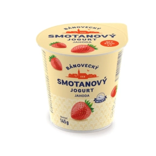 MILSY Bánovecký smotanový jogurt jahoda 145 g