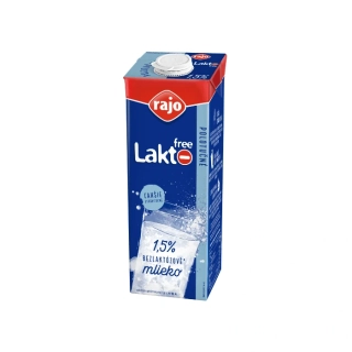 rajo Mlieko Lakto free bezlaktózové UHT 1,5 % 1 l